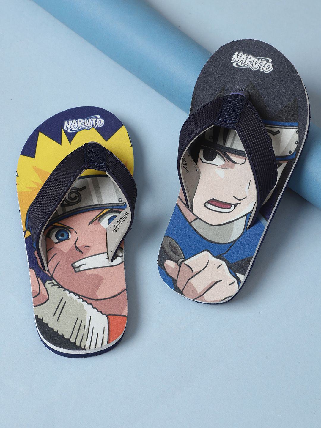 Kids Ville Boys Naruto & Sasuke Printed Thongs Flip-Flops