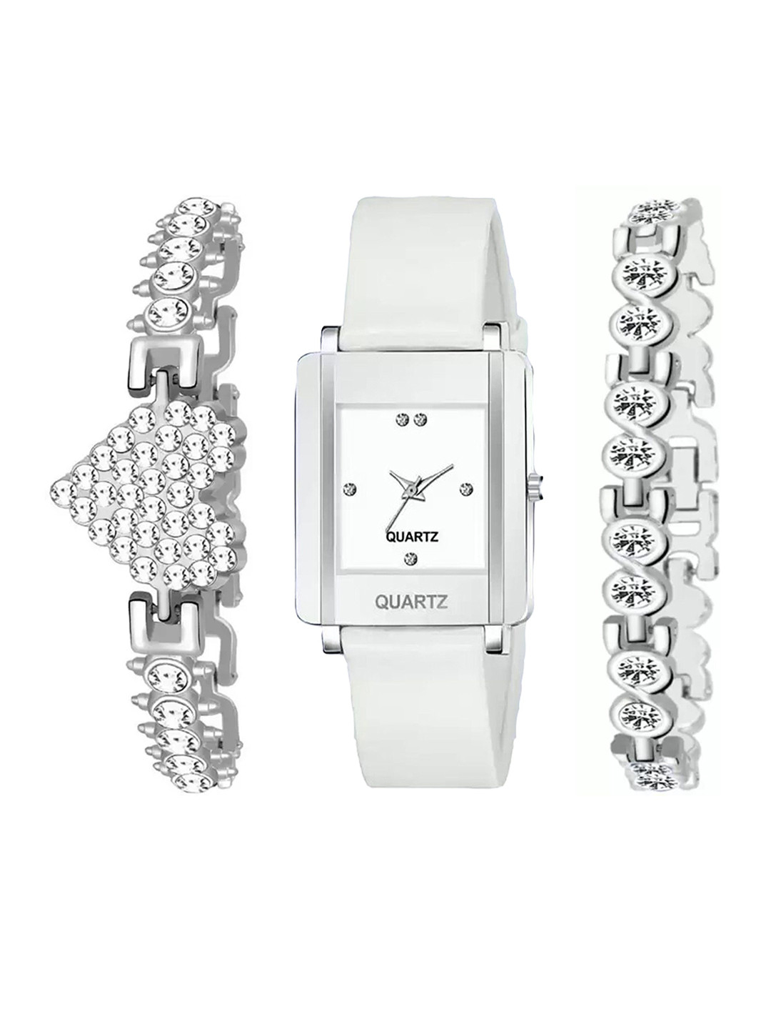 THE SHOPOHOLIC Girls Watch Gift Set KAWA-HEART-BR-WHITE