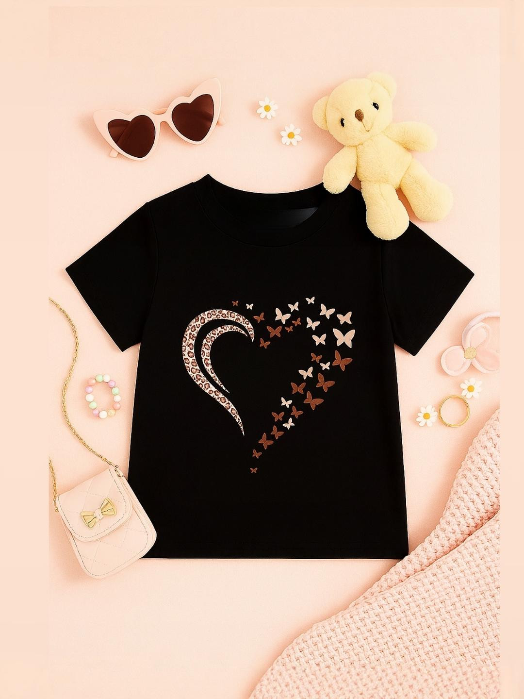 Luke & Lilly Girls Regular Fit Cotton Tshirts