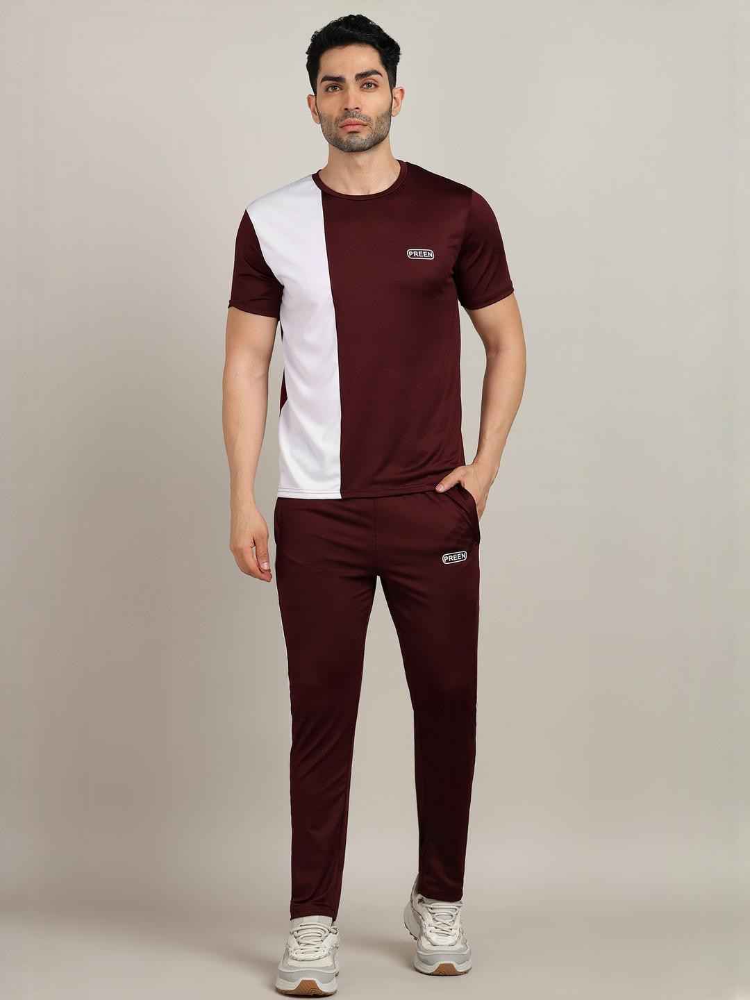 PREEN Men Colourblocked T-shirt and Shorts