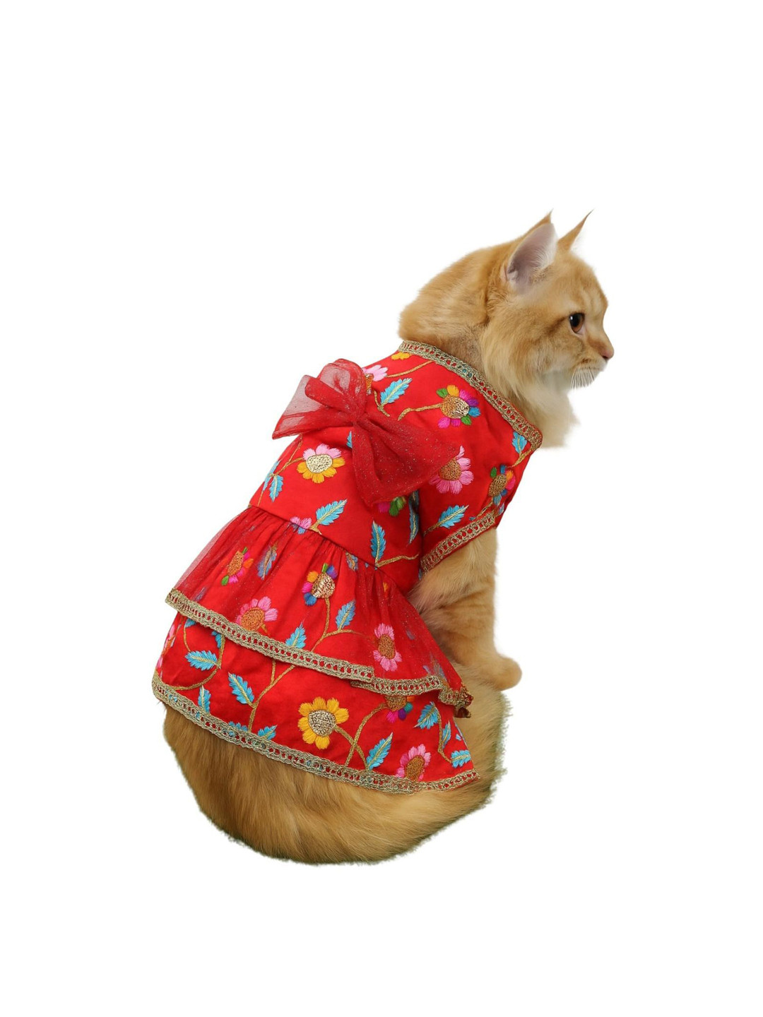 Lulala Floral Printed Traditional For Dog & Cat Dress