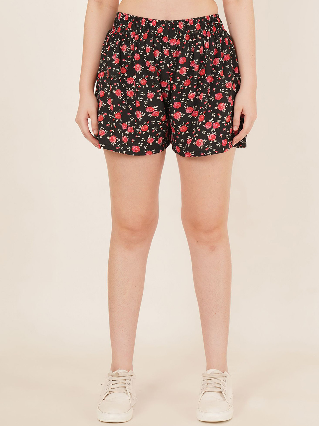 Kasendra Women Floral Printed High-Rise Shorts
