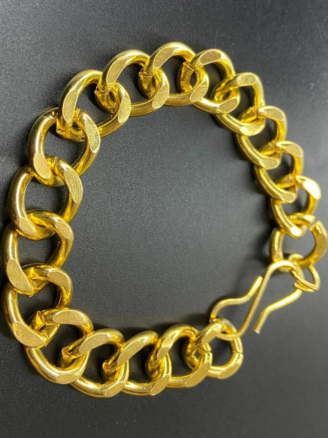 KALAFICIAL Men Gold Chain Bracelet