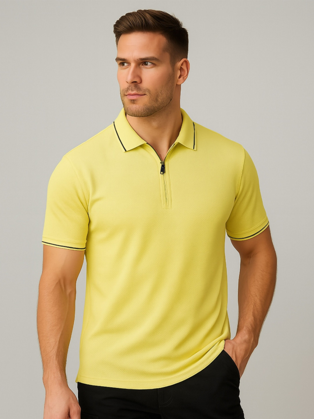 JUARI BE A GENTLEMAN Polo Collar Regular Fit T-shirt