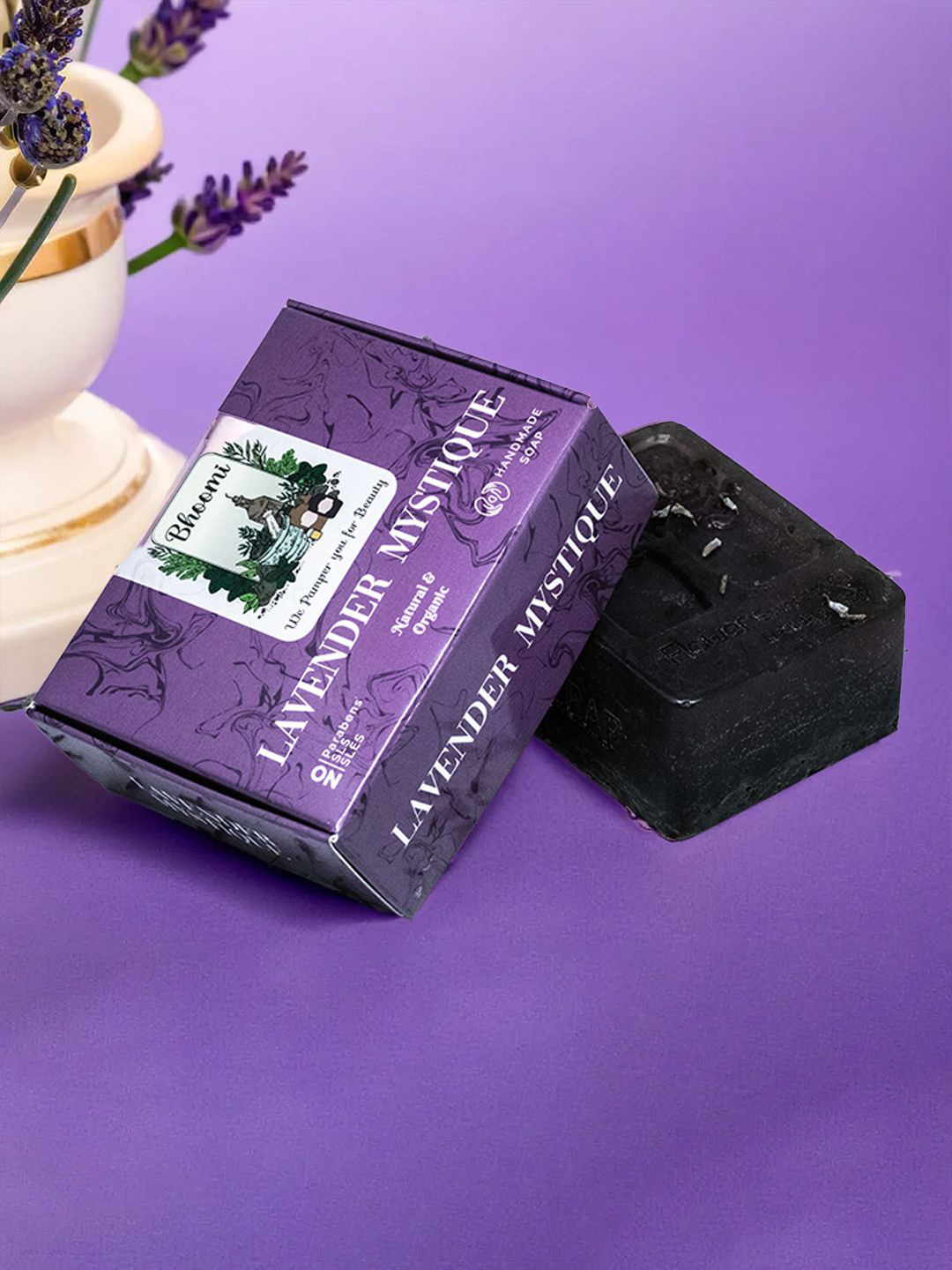 BHOOMI HERBAL INDIA Set Of 9 Lavender Mystique Soap - 140 g Each