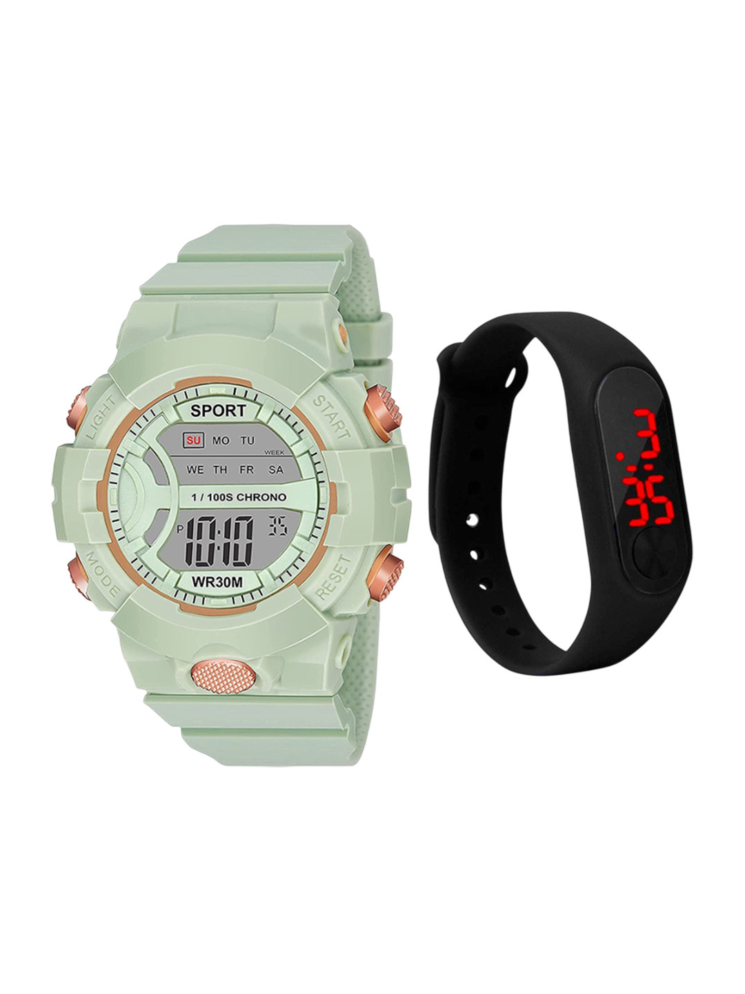 THE SHOPOHOLIC Kids Set of 2 Dial & Straps Digital Watch Dk-G-M_L