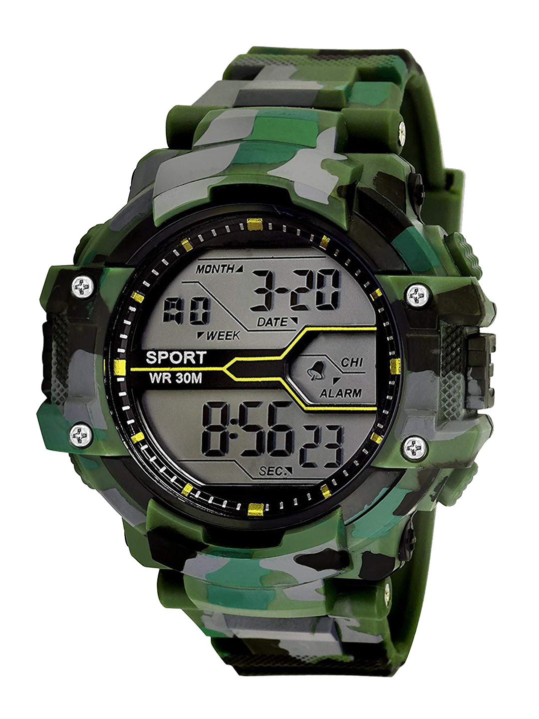 THE SHOPOHOLIC Men Dial & Leather Straps Analogue Watch Green Army