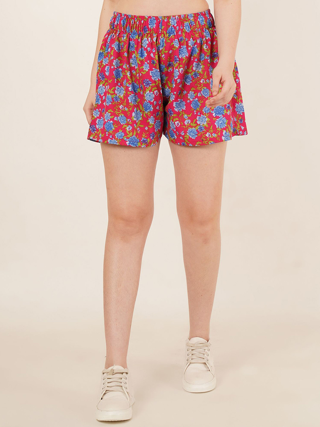 Parona Women Printed High-Rise Training or Gym Shorts