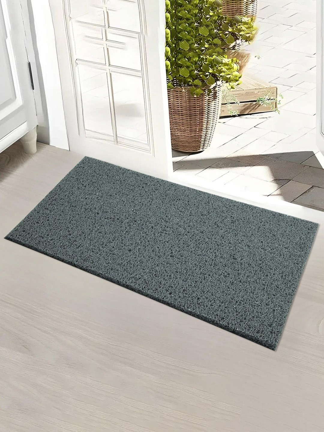 RUBOXA Grey Rubber PVC Water Absorbing Doormat