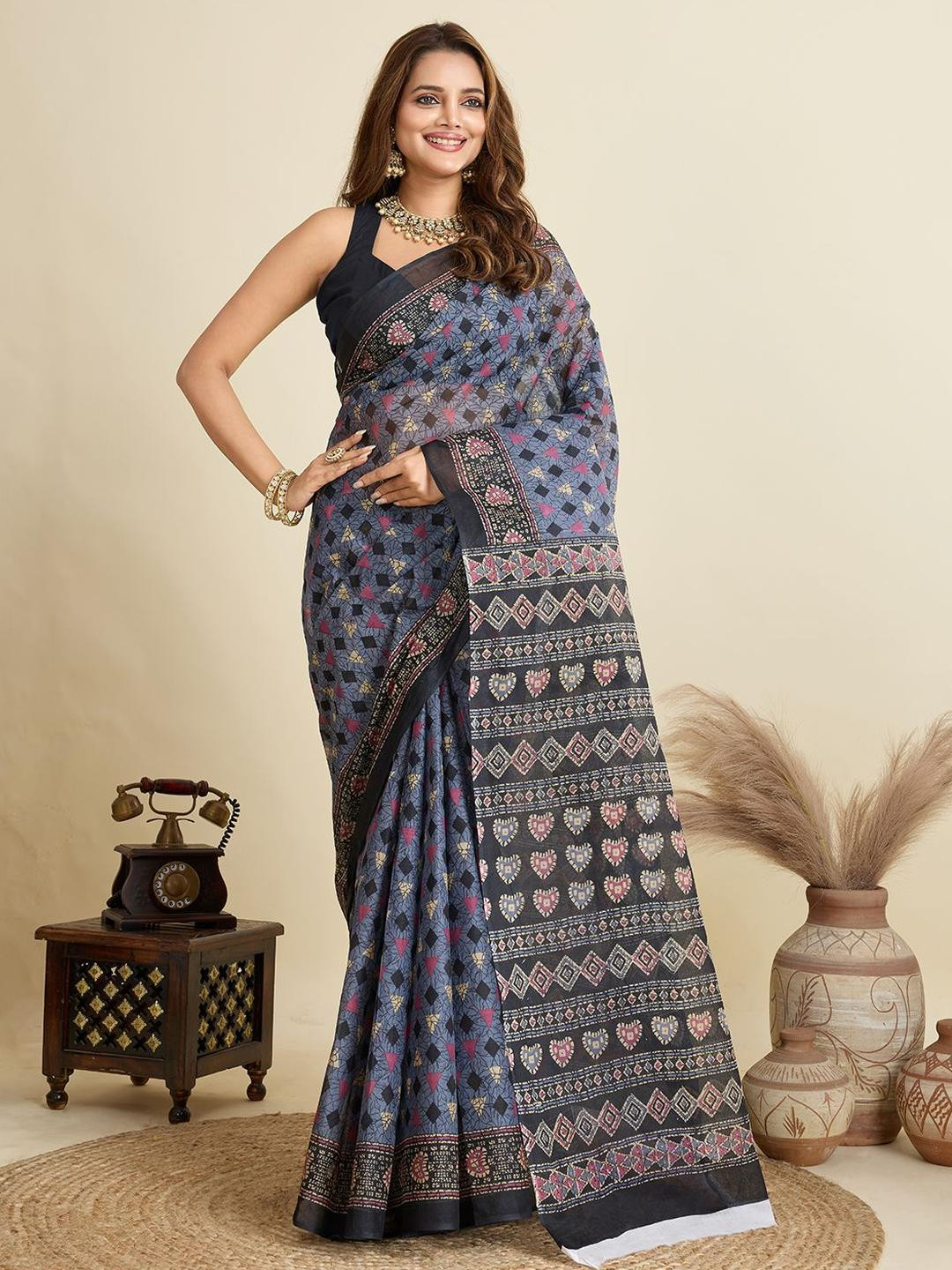 SHANVIKA Daily Printed Pure Cotton Saree