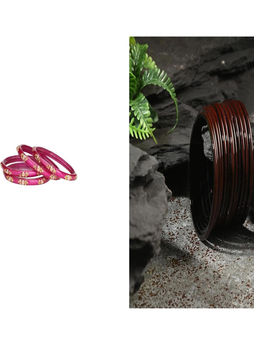 1ST TIME Set Of 16 Multicoloured Alloy Antique Bangles