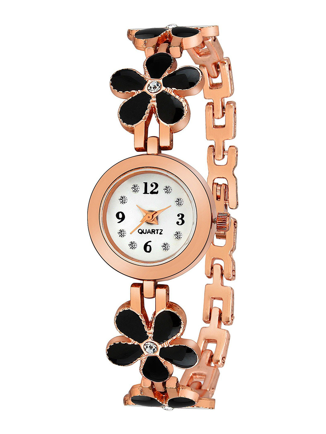 THE SHOPOHOLIC WomenBracelet Style Straps Analogue Watch Flower Pink