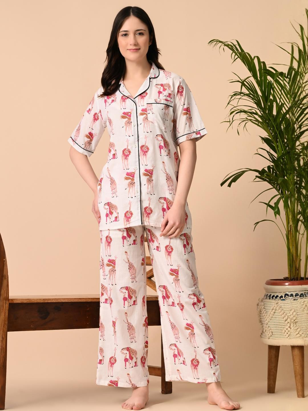 Saanvi Collection Women Printed Night suit