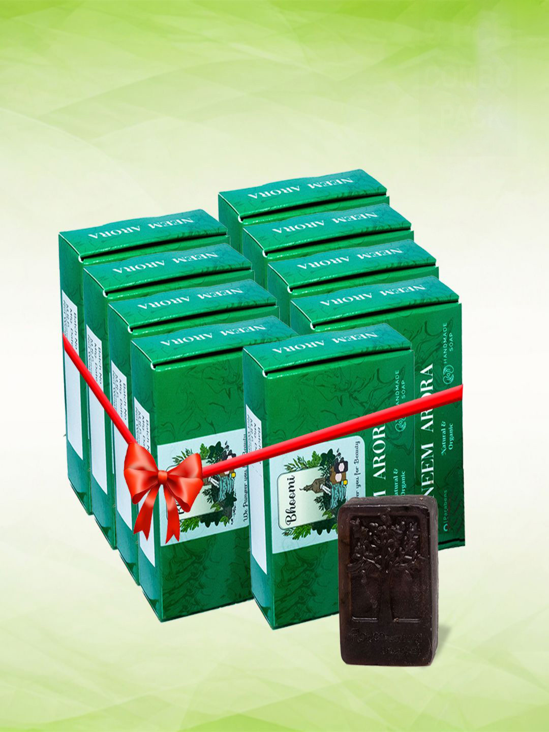 BHOOMI HERBAL INDIA Set Of 9 Neem Arora Soaps - 140 g Each