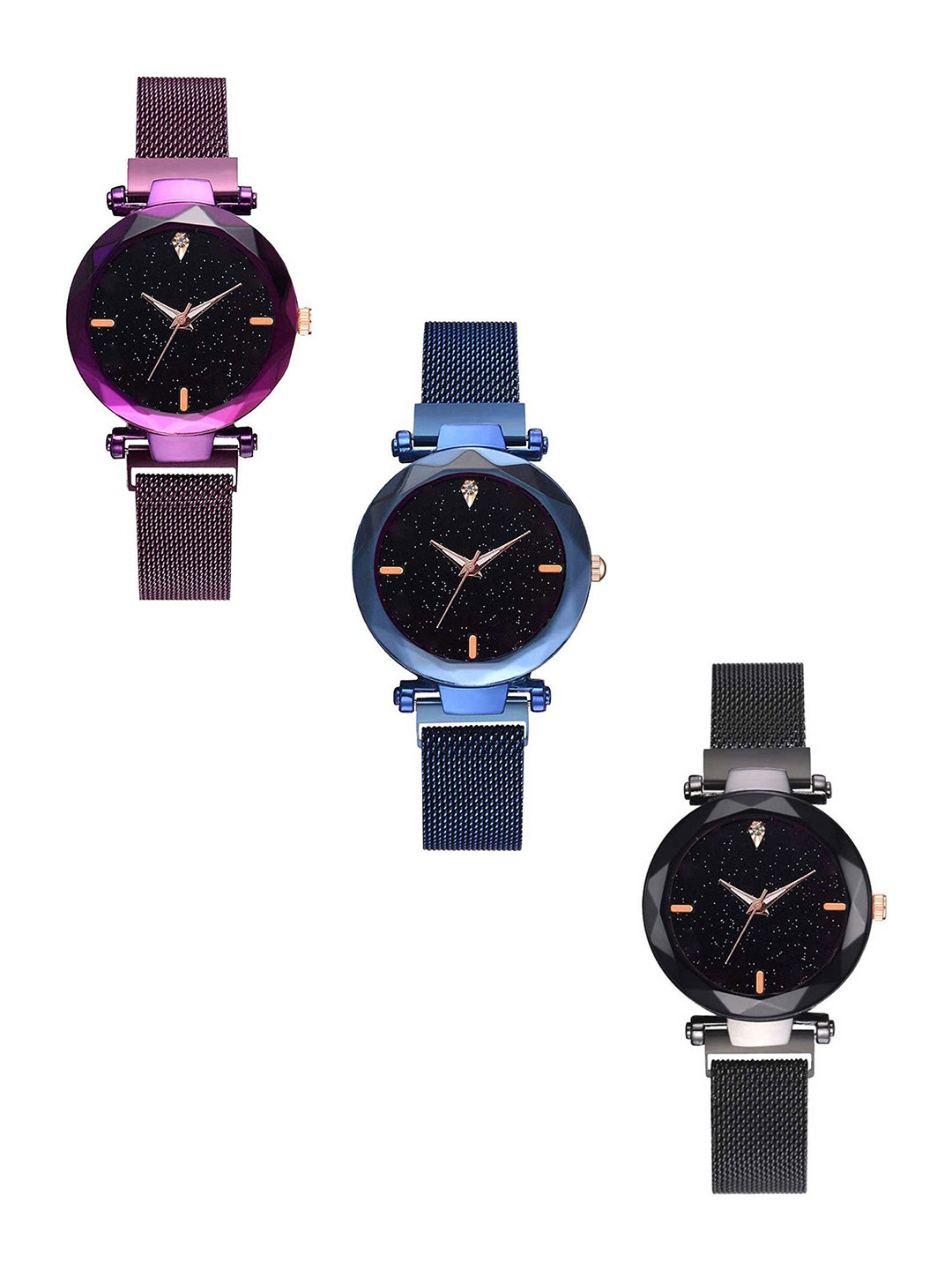 THE SHOPOHOLIC Girls Pack Of 3 Analogue Watch S-451-452-453