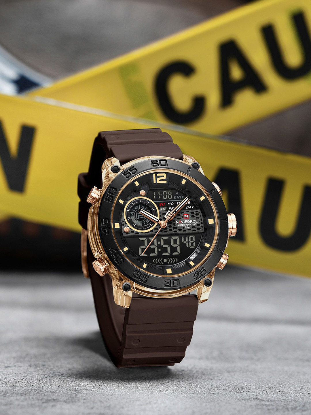 Naviforce Men Dial & Straps Analogue and Digital Watch NF6104_RG Y CE