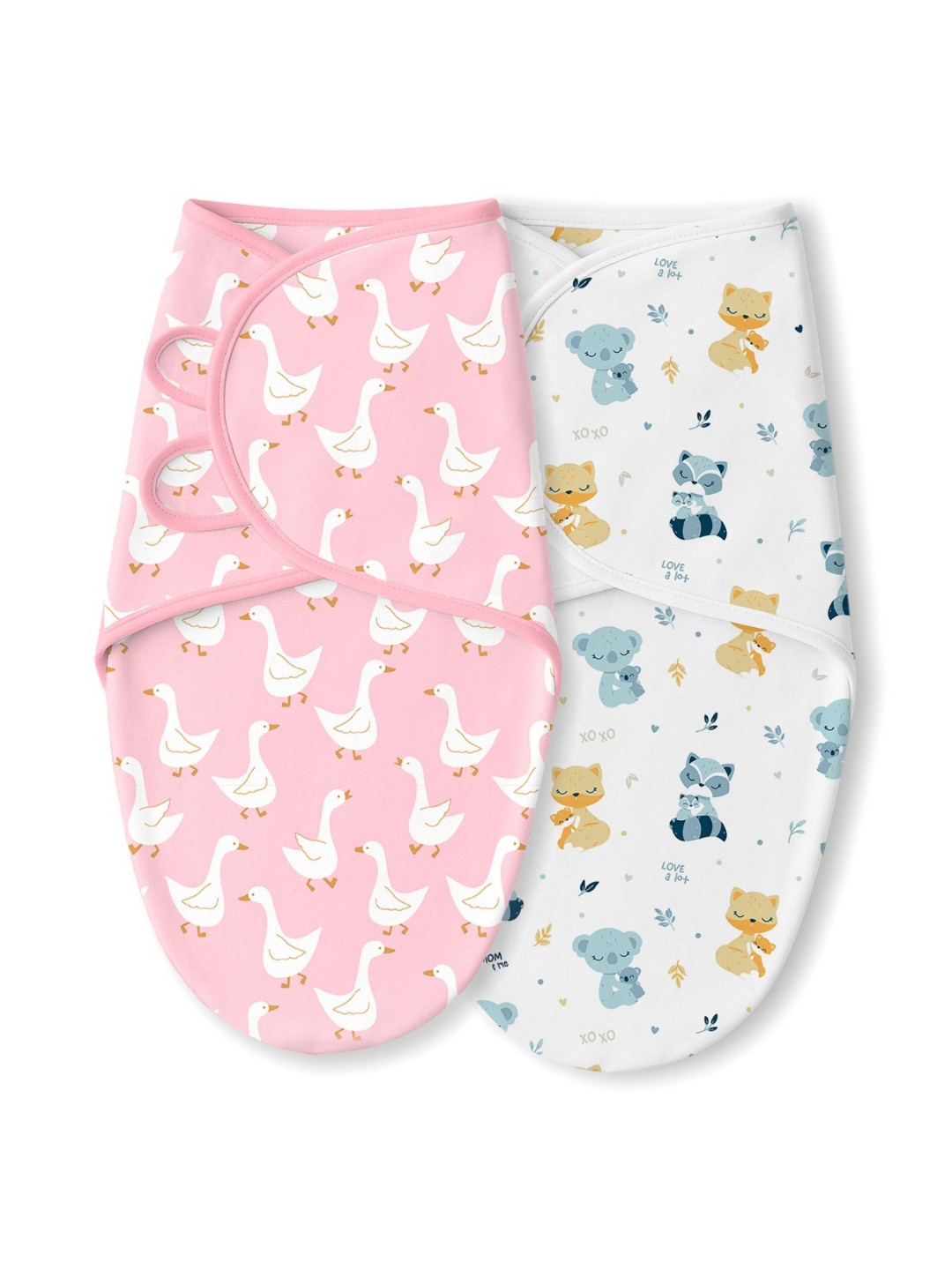 TIDY SLEEP Infants Set Of 2 Printed Hug Me U Shape Wrapper