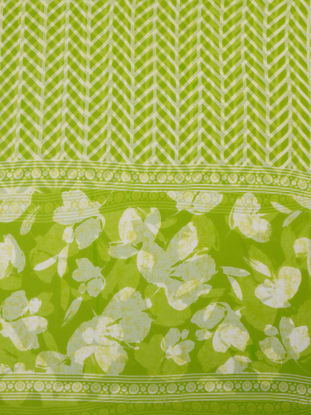 Kwatchi Printed Pure Cotton Unstitched Pista Dress Material