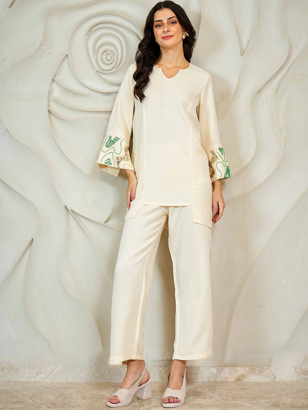 Shally Bhasin by Athena Embroidered Tunic With Trousers Co-Ords
