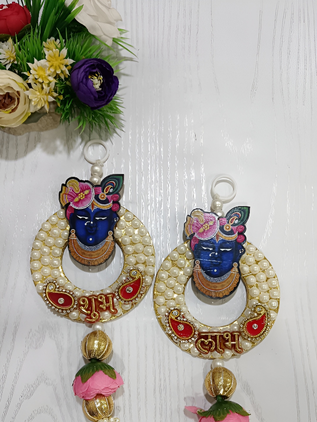 Sellplus 2-Pcs Yellow & Blue Festive Hanging Garlands