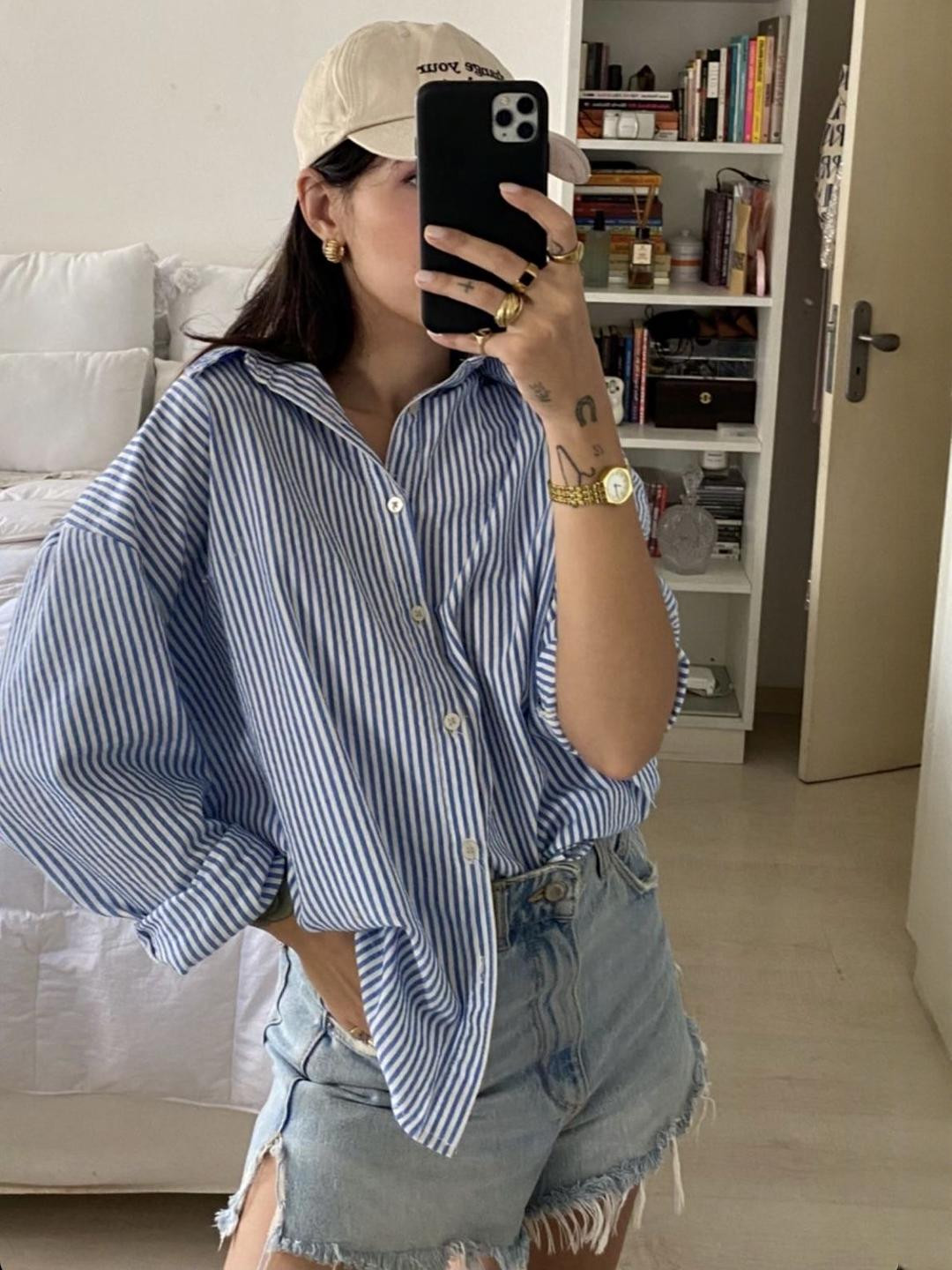Femibazaar Women Relaxed Striped Casual Shirt