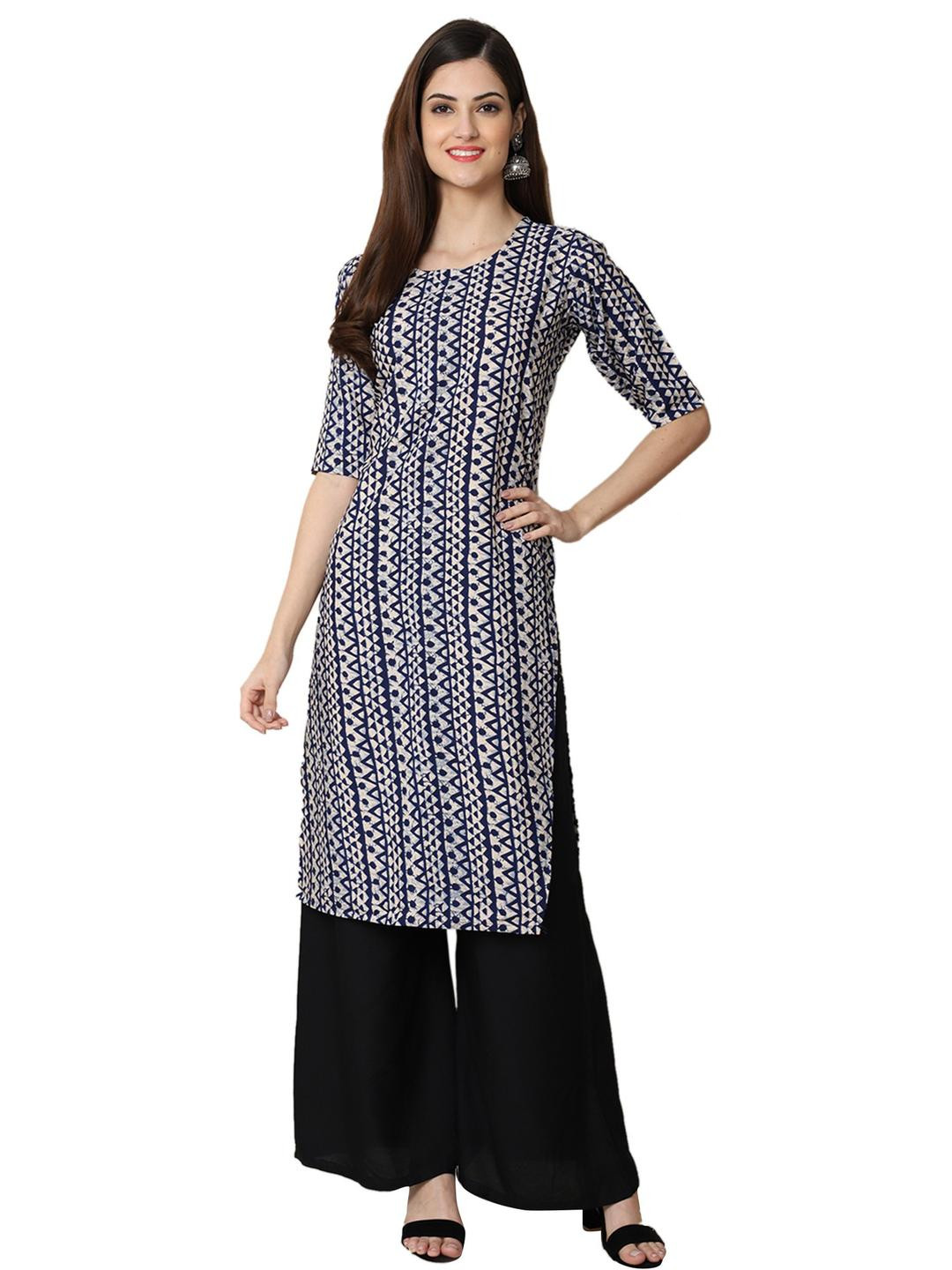 Ethnic Basket Cotton Embroidered Kurta