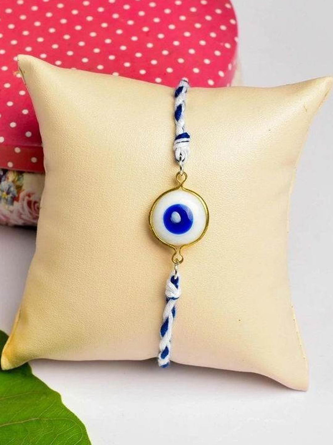 Look and Adorn Men Blue Evil Eye Rakhi