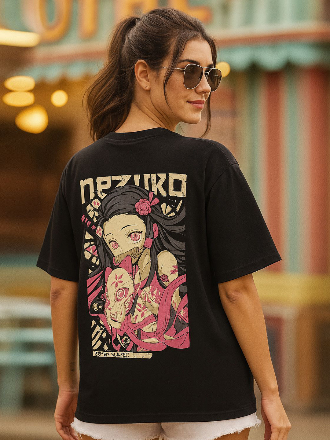 Tromko Graphic Printed Round Neck Drop-Shoulder Sleeves Cotton Relaxed Fit T-shirt