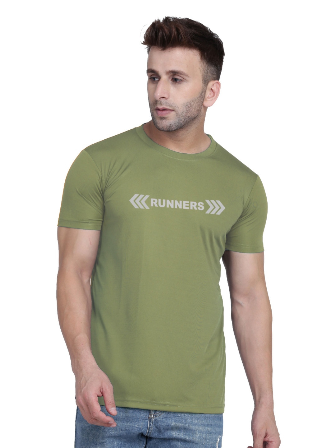 TQH Men Typography Printed Round Neck Slim Fit T-shirt