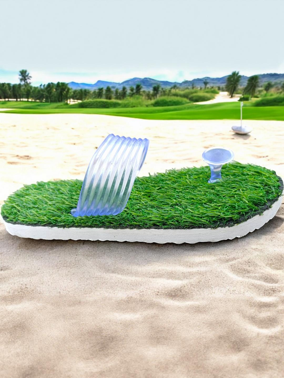 ADJ Men Transparent Rubber Flip Flops