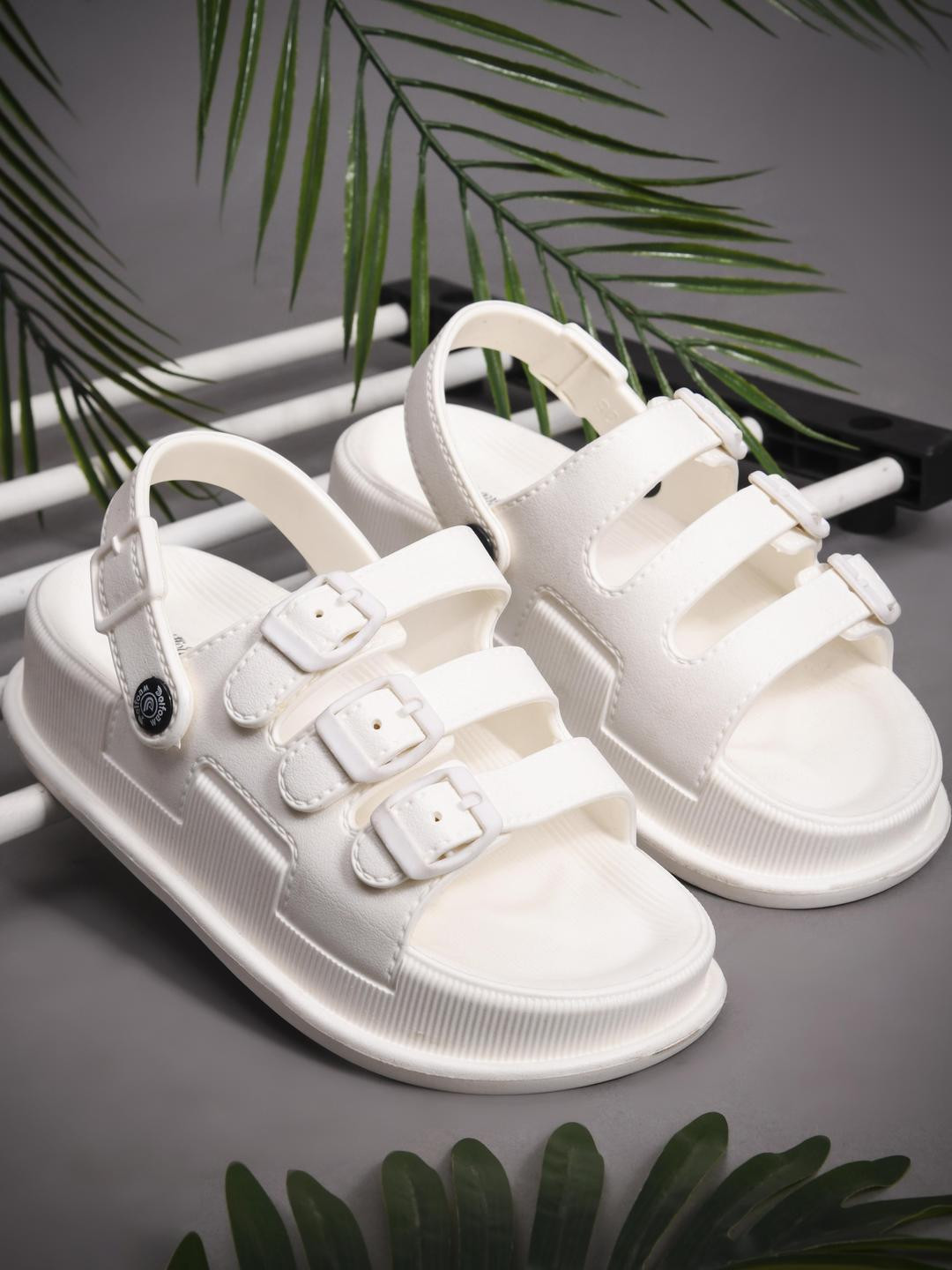 COGS Women White Rubber Comfort Sandals