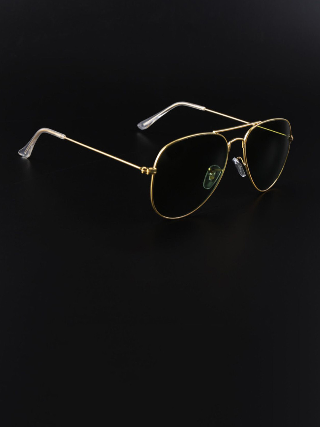 FUNGLASSES Unisex Full Rim UV Protected Lens Aviator Sunglasses AVIAT GLAS GOLD