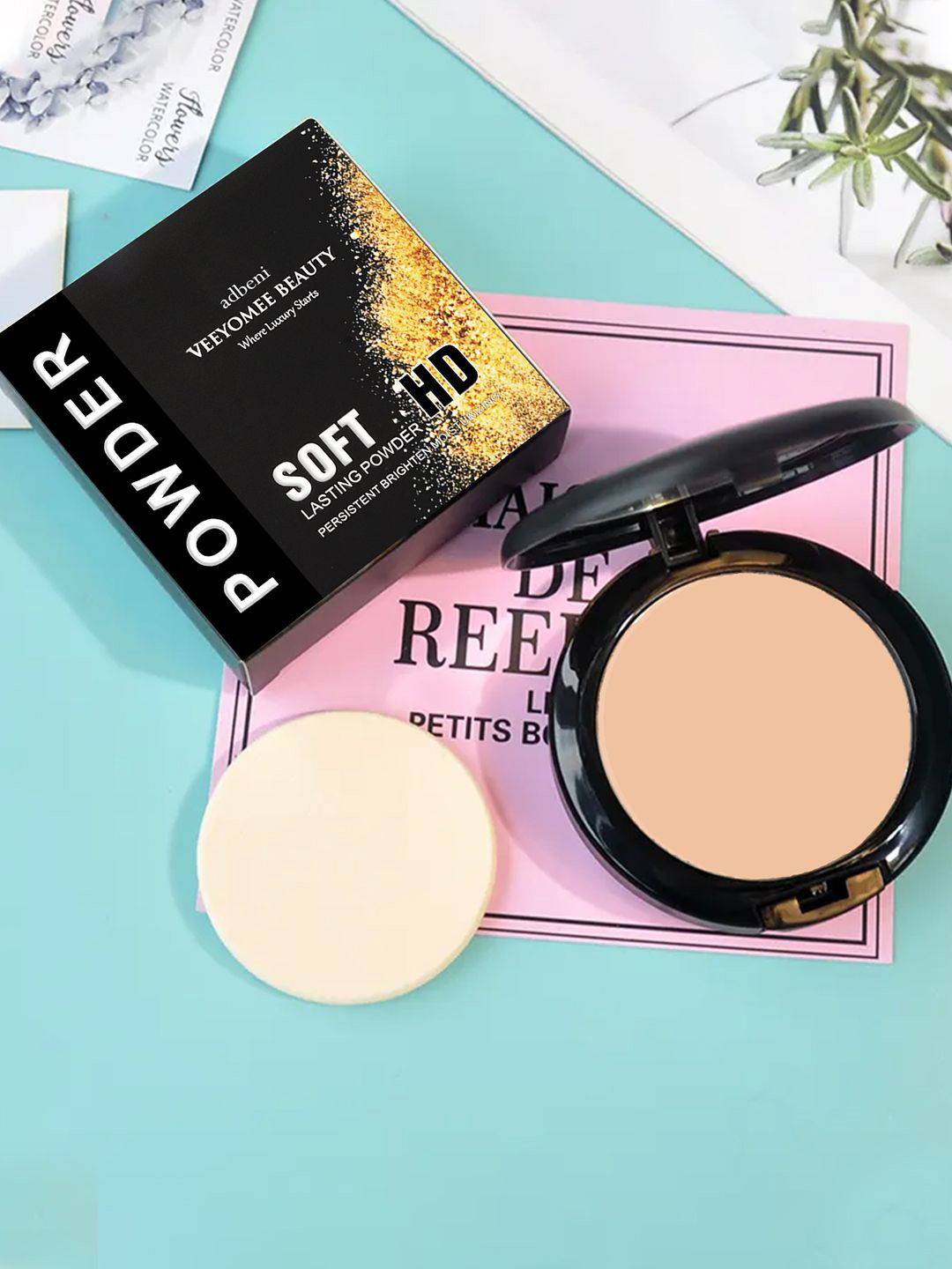 Adbeni Imported Soft HD Long Lasting Compact Powder - 9g - Ivory - 01