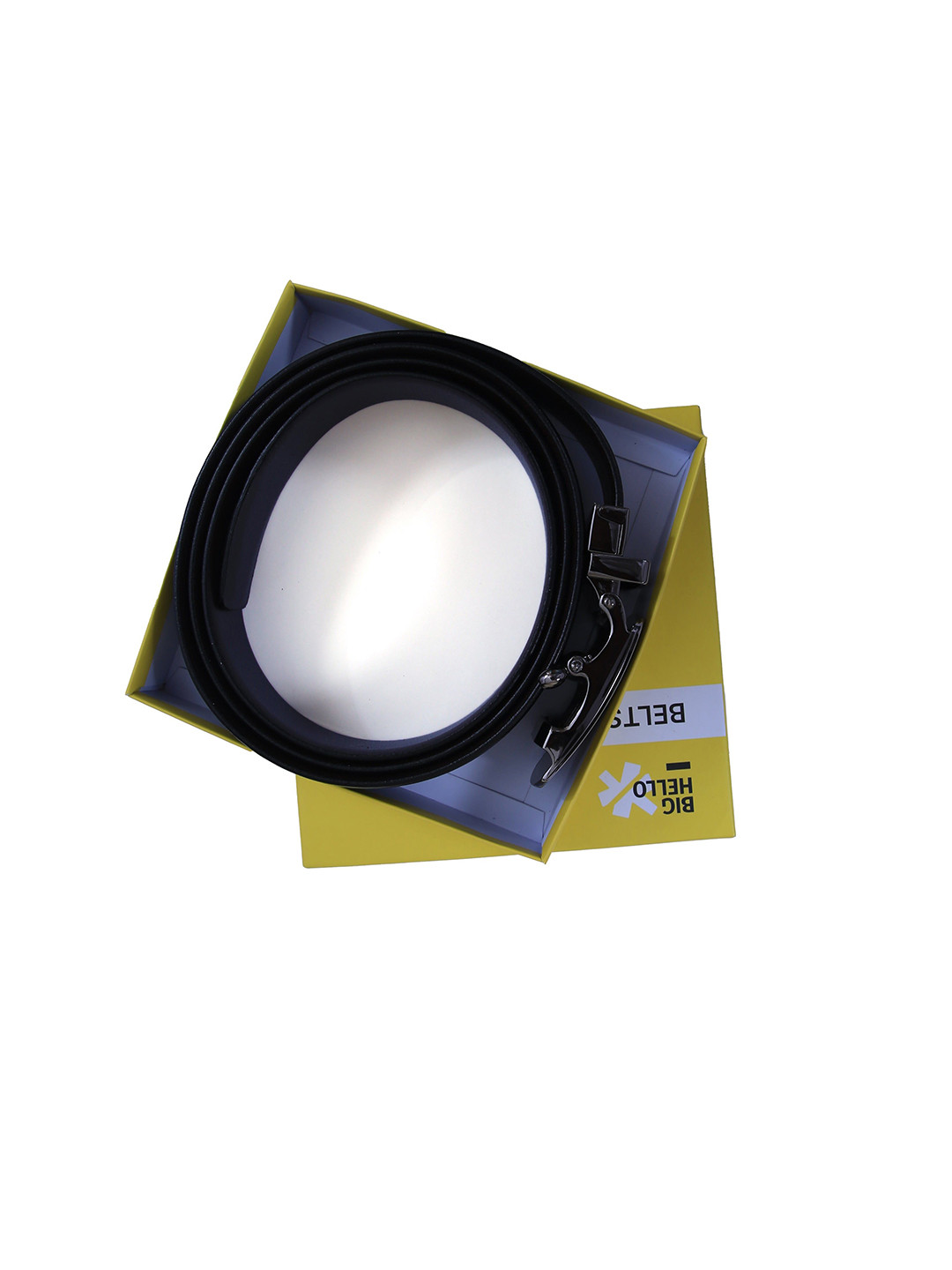 Big Hello - The Plus Life Men Reversible  Leather Belt with Slider Buckle