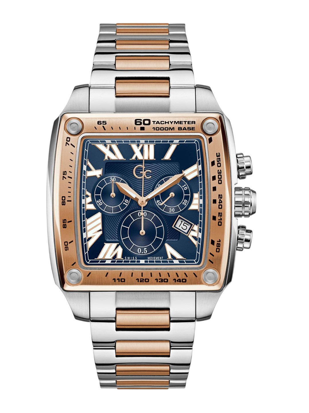 GC Retrofit Men Dial & Stainless Steel Bracelet Style Straps Analogue Watch Z56004G7