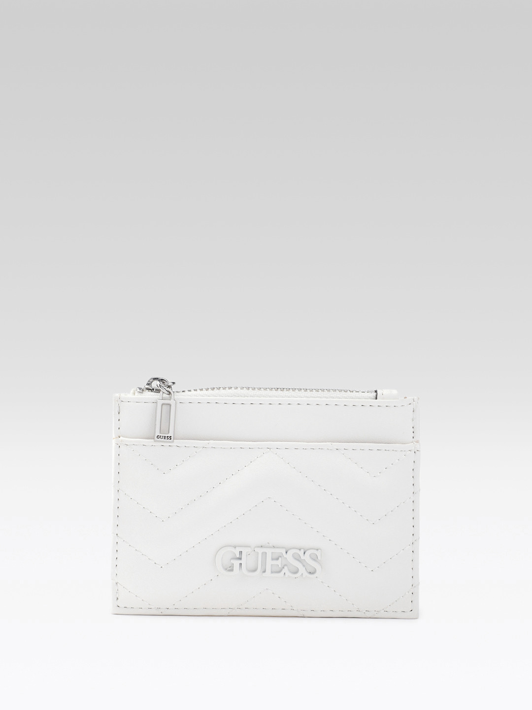 GUESS Women Geometric Textured Quilted Card Holder