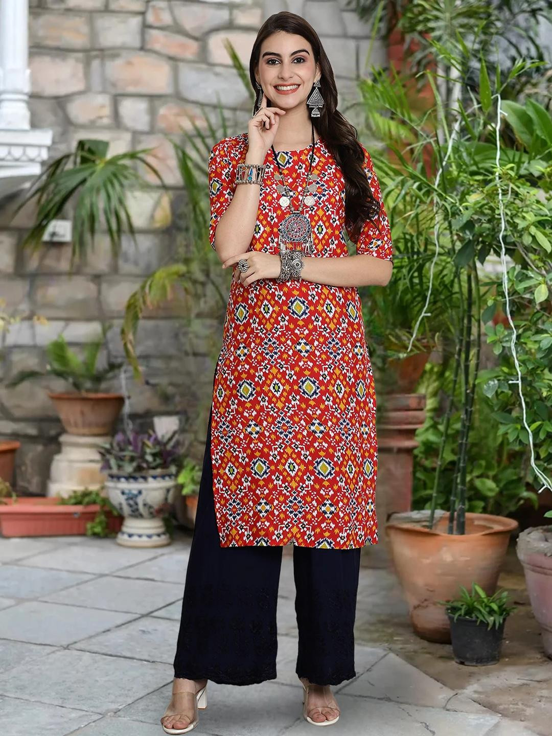 Ethnic basket Women Crepe Kurta