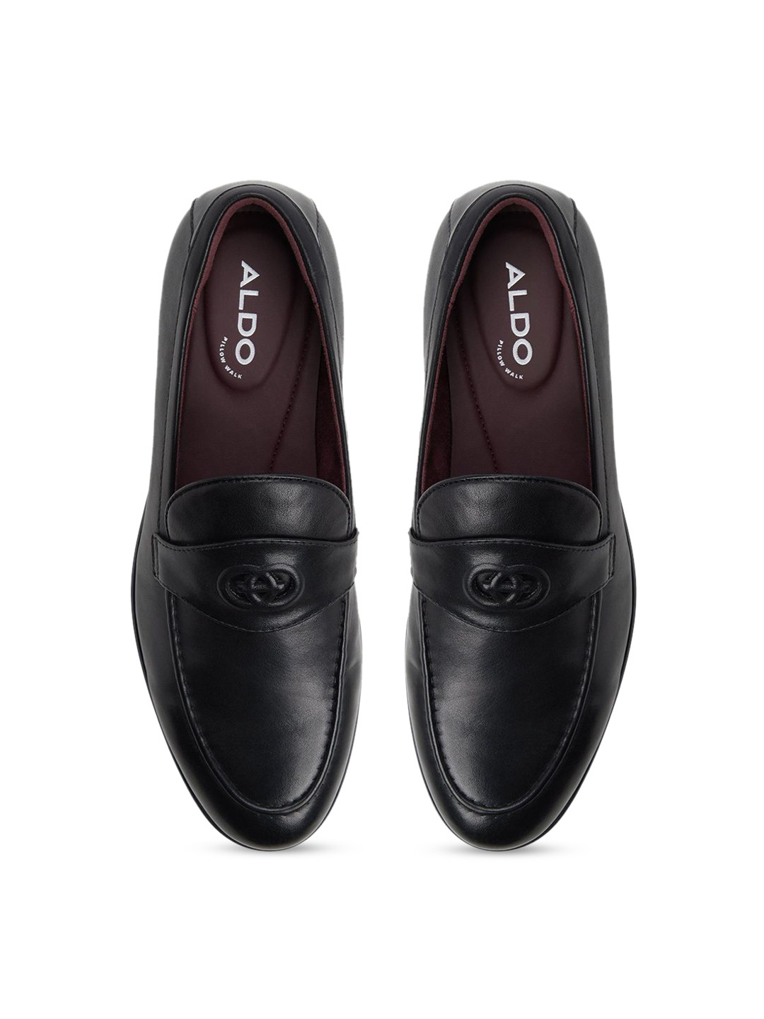 ALDO JARODA Men Leather Slip-On Round Toe Formal Loafers