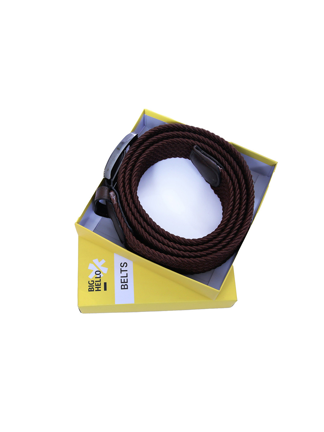 Big Hello - The Plus Life Men Woven Design Canvas Belt