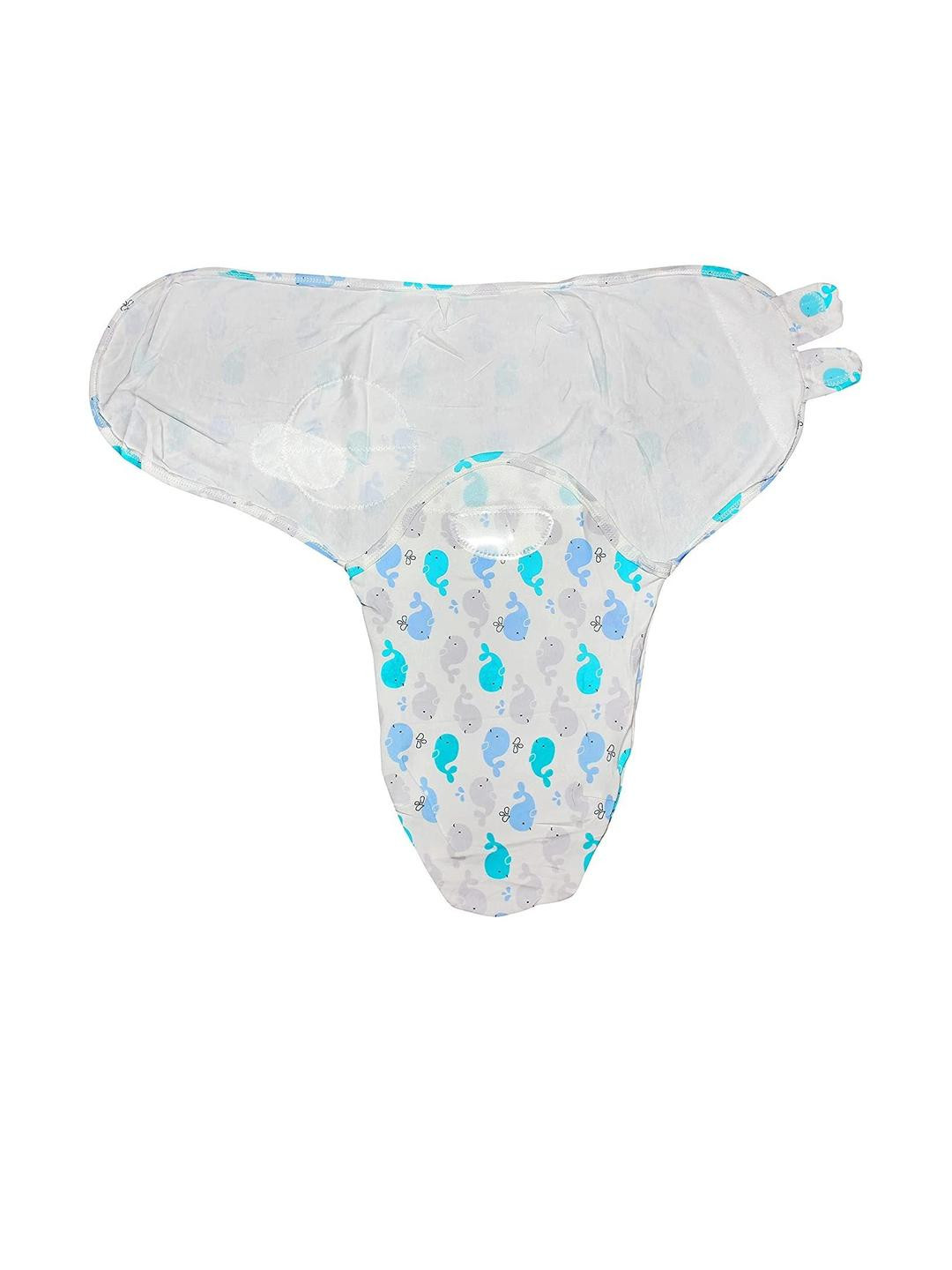 Baby Station Kids Blue & White Swaddle Blanket