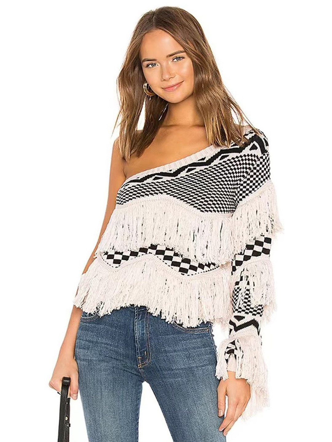 StyleCast Women One Shoulder Layered Asymmetric Hem Top