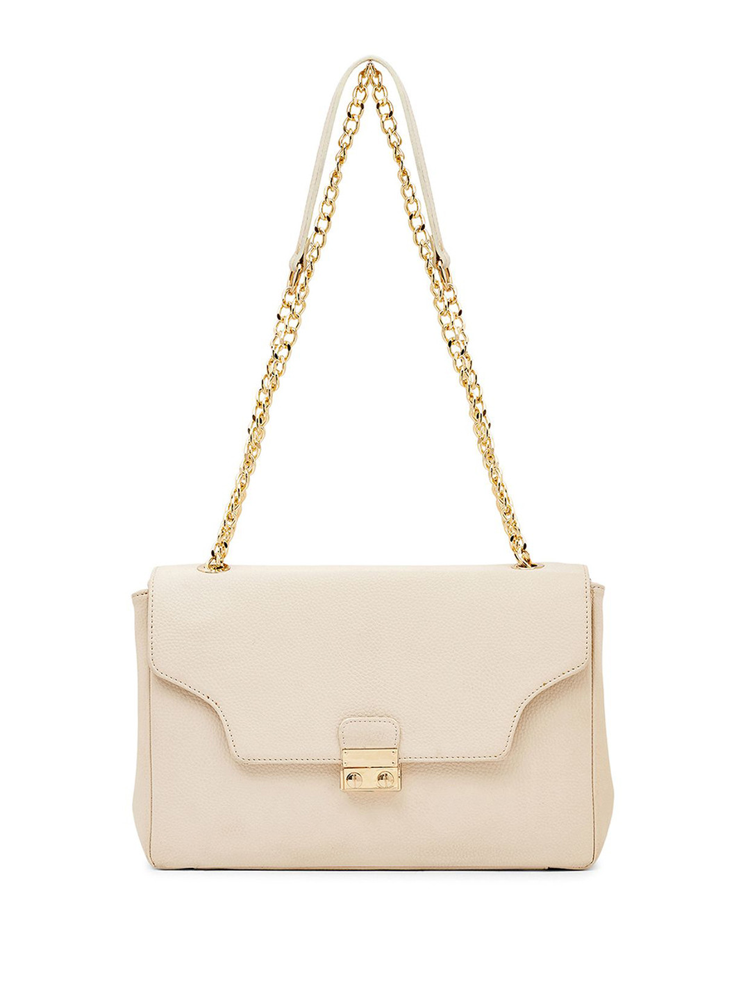 Velpaso Women Solid Structured Buckle Detail Shoulder Bag