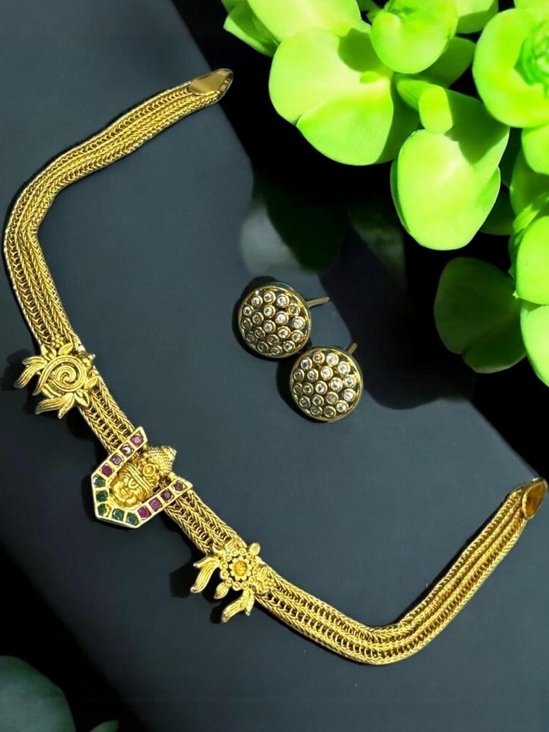 K C JEWELZ Women Gold-Plated Jewellery Set