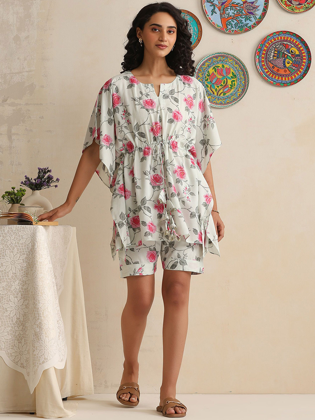 ETC Printed Pure Cotton Top With Shorts