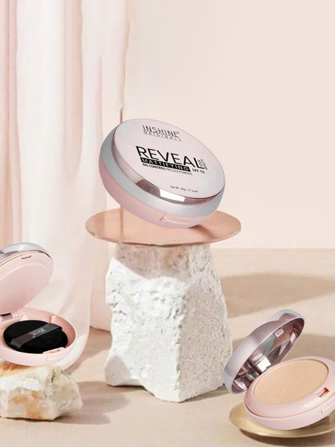 Inshine Originals Reveal Mattifying Oil Control Pressed Powder - 22g - Nude Beige 804