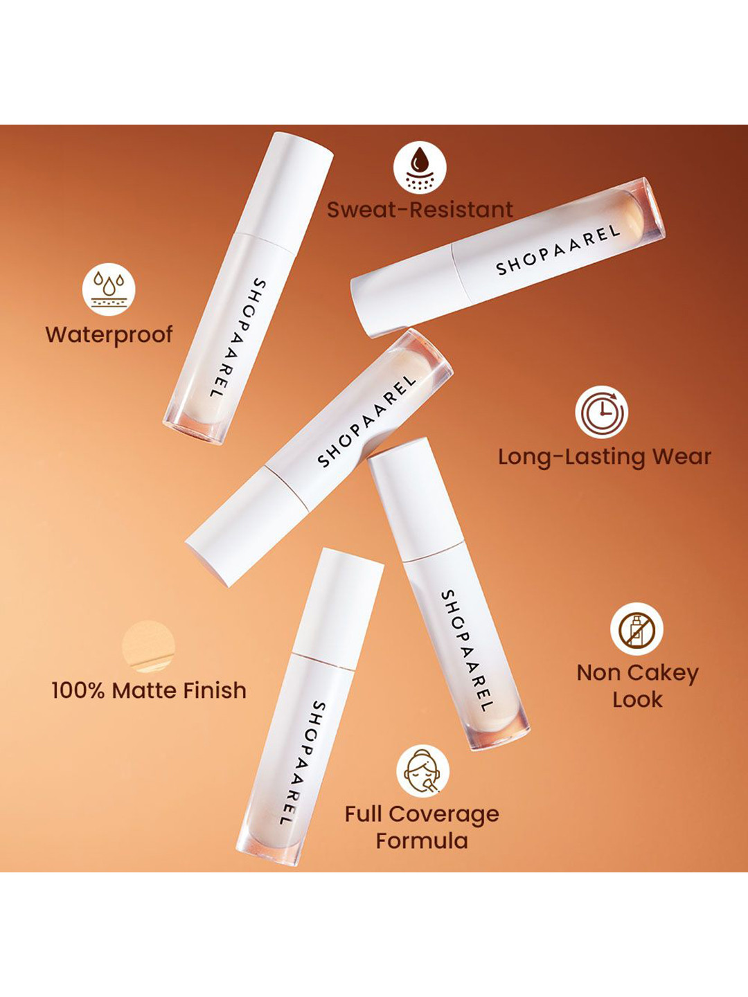 Shopaarel True Color Waterproof Long Lasting Matte Concealer- 15 g- Warm Tan 42S