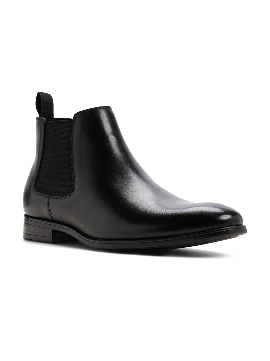ALDO Men Slip-On Leather Block Heel Chelsea Boots