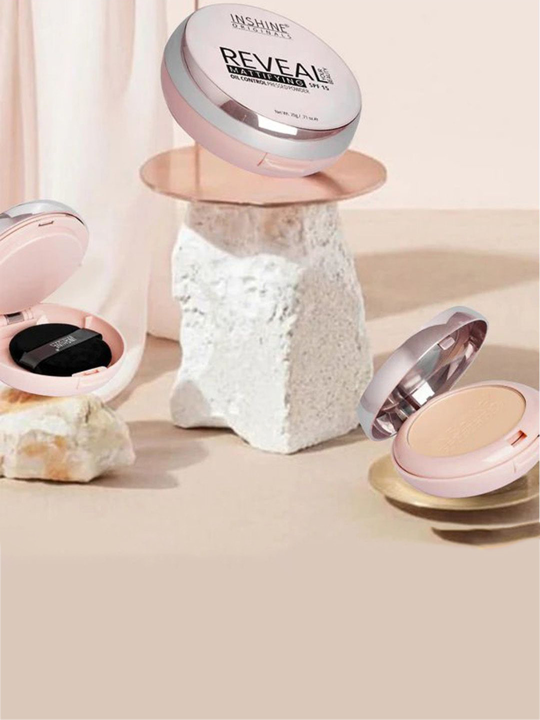 Inshine Originals Reveal Mattifying Oil Control Pressed Powder - 22 g - Natural Beige 803