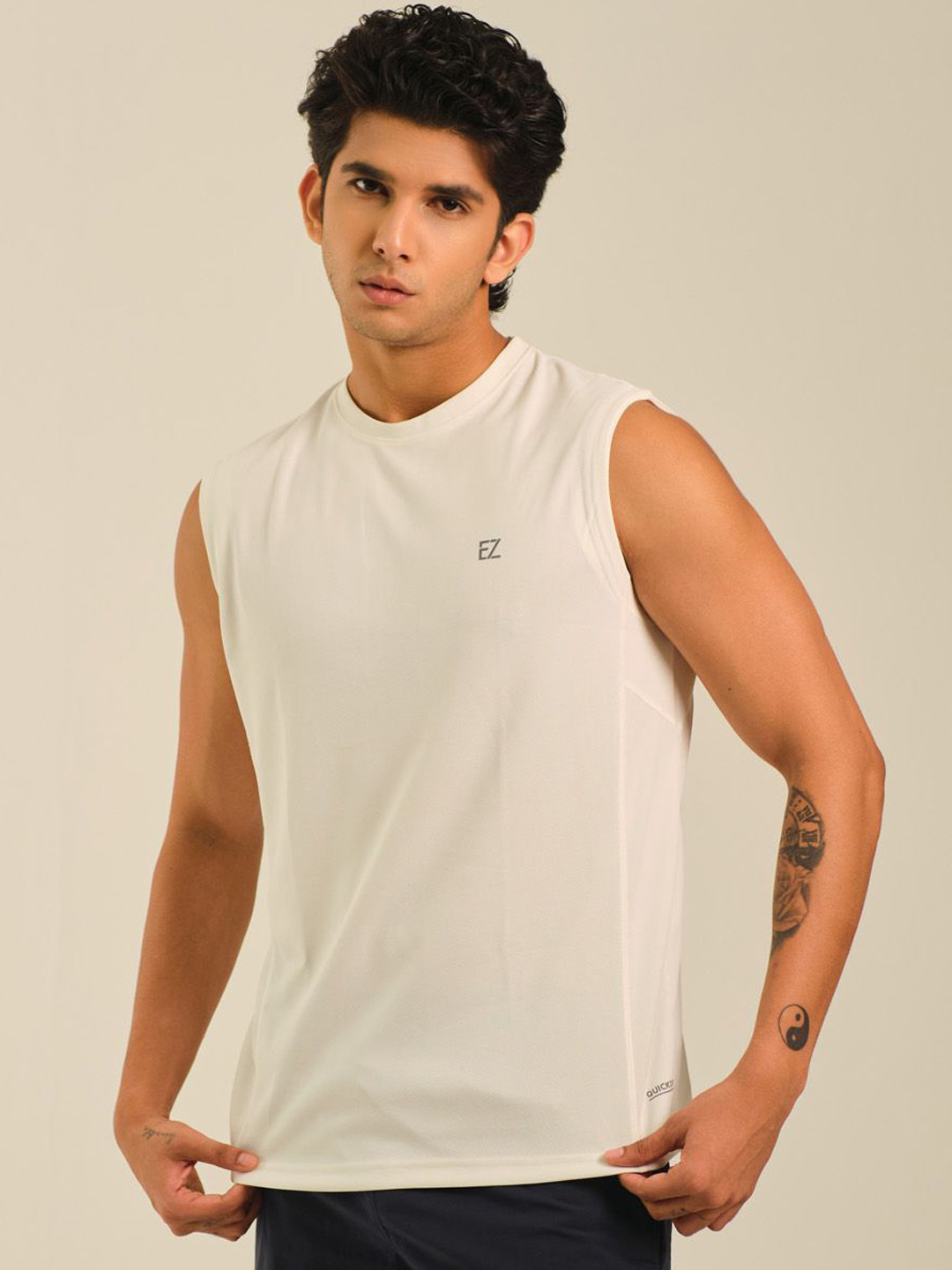 EAZY Men Dry-Fit Gym Innerwear Vests EZ_QDRN_WHITE_S-Arctic white