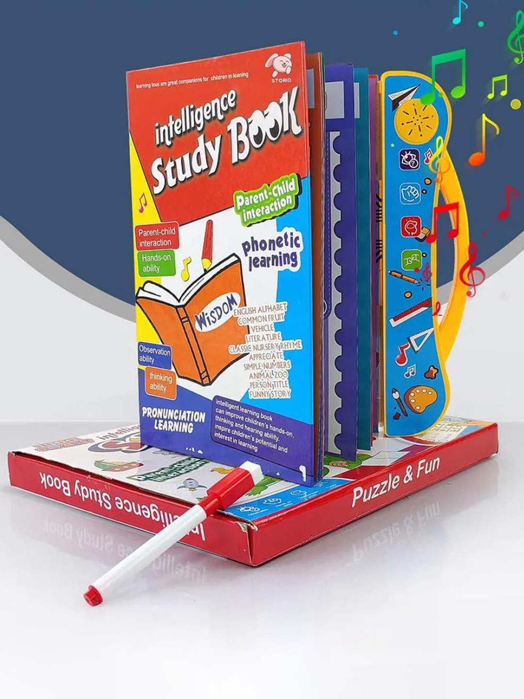Kidoyz Kids Red & Blue Intelligence Sound Study Book